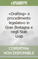 Esclusivo «Drafting» e procedimento legislativo in Gran Bretagna e negli Stati Uniti