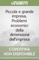 Piccola e grande impresa. Problemi economici della dimensione dell‘impresa Saldi