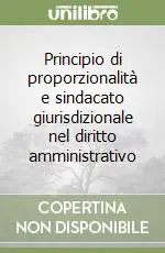 Quantità Limitata Principio di proporzionalità e sindacato giurisdizionale nel diritto amministrativo