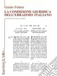 La condizione giuridica dell‘ebraismo italiano Esclusivo