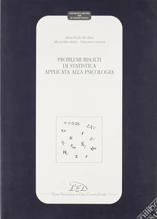 Prezzo Ridotto Problemi risolti di statistica applicata alla psicologia