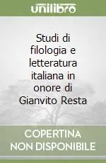 Studi di filologia e letteratura italiana in onore di Gianvito Resta Promozione Esclusiva