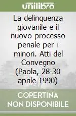 La delinquenza giovanile e il nuovo processo penale per i minori. Atti del Convegno (Paola, 28-30 aprile 1990) Solo Oggi