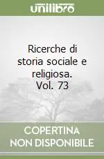 Ricerche di storia sociale e religiosa. Vol. 73 Bestseller
