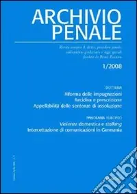 Archivio penale (2008) Consegna Rapida