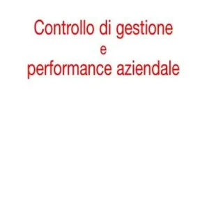 Compra Oggi Stesso Controllo di gestione e performance aziendale