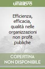 Efficienza, efficacia, qualità nelle organizzazioni non profit publiche Offerta Limitata