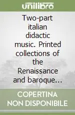 Two-part italian didactic music. Printed collections of the Renaissance and baroque (1521-1744) Affare