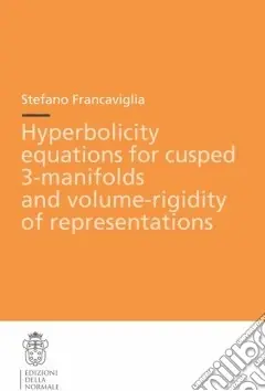 Hyperbolicity equations for cusped 3. Manifolds and volume. Rigidity of representations Compra Online