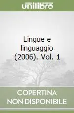 Saldi Lingue e linguaggio (2006). Vol. 1