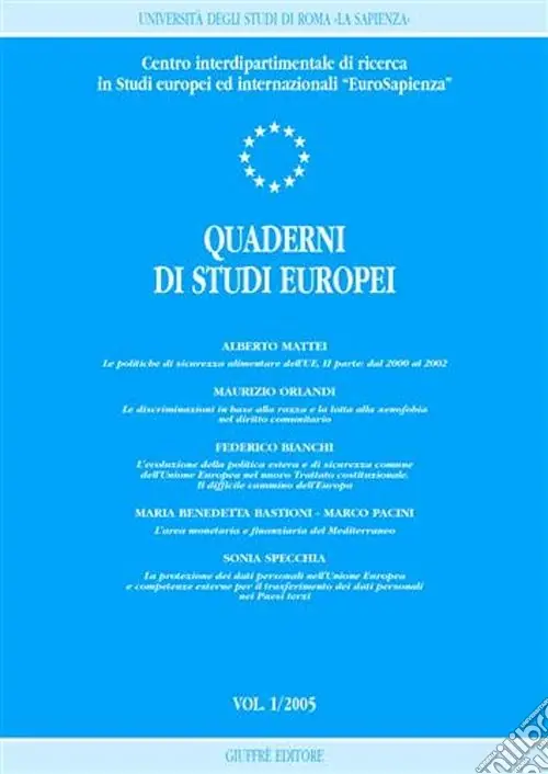 Quaderni di studi europei (2005). Vol. 1 Di Tendenza
