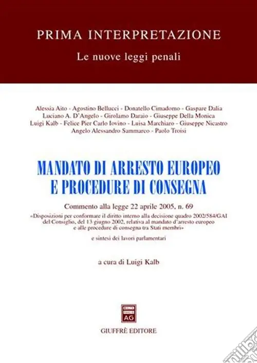 Mandato di arresto europeo e procedure di consegna Saldi