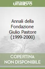 Annali della Fondazione Giulio Pastore (1999-2000) Saldi