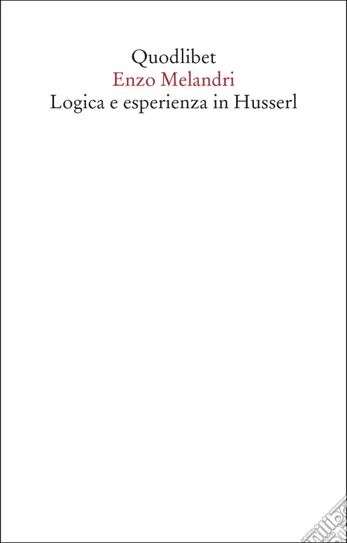 Saldi Logica e esperienza in Husserl