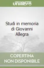 Offerta Lampo Studi in memoria di Giovanni Allegra