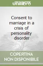 Bestseller Consent to marriage in a crisis of personality disorder