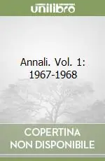 Prezzo Ridotto Annali. Vol. 1 1967-1968