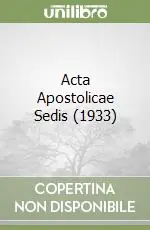 Acta Apostolicae Sedis (1933) Professionale