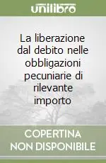 La liberazione dal debito nelle obbligazioni pecuniarie di rilevante importo Occasione Imperdibile