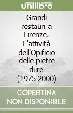 Ultima Occasione Grandi restauri a Firenze. L‘attività dell‘Opificio delle pietre dure (1975-2000)