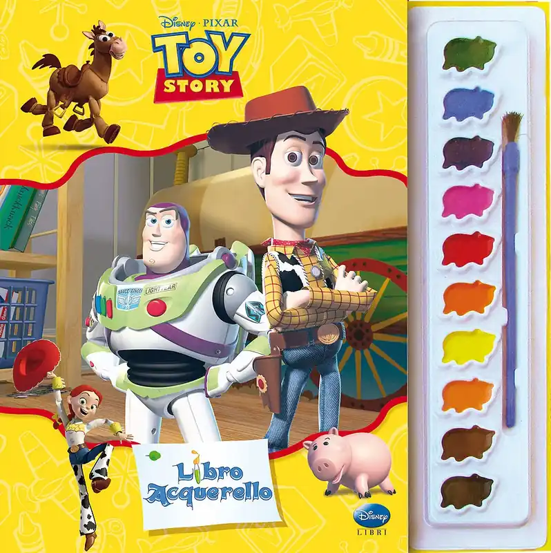 Reso Gratuito Libro Acquerello - Toy Story Contiene 10 acquerelli e un pennello