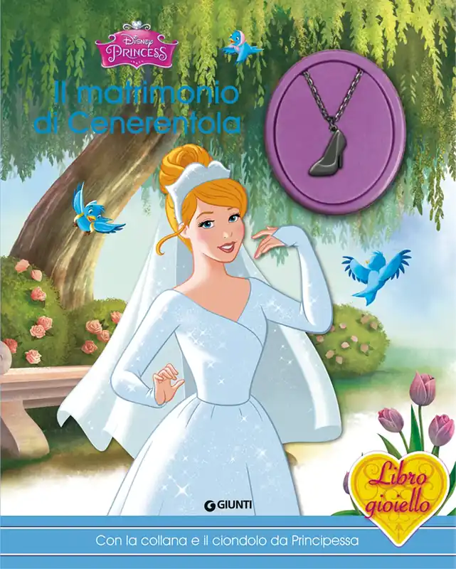 Spedito Oggi Libro Gioiello - Il matrimonio di Cenerentola con la collana e il ciondolo da Principessa