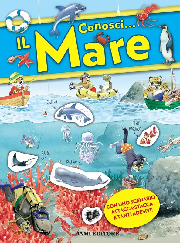 Mare Albo + scenario con tantissimi attacca-stacca removibili - Illustrazioni di Tony Wolf e Matt Wolf Prezzo Di Fabbrica