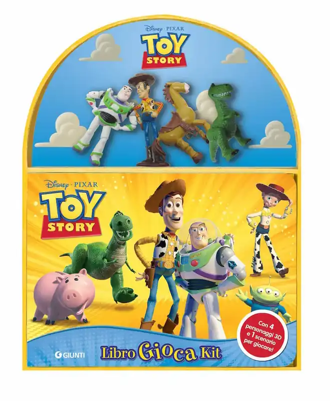 Offerta Limitata Toy Story - LibroGiocaKit Con 4 personaggi 3D e 1 scenario per giocare!