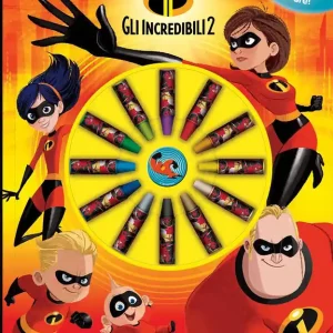 Libro Pastello - Gli Incredibili 2 12 mini pastelli per colorare! Occasione