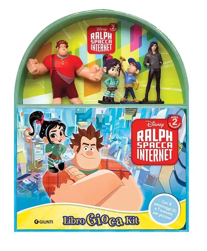 Nuovo Arrivo Ralph Spacca Internet - LibroGiocaKit Con 4 personaggi 3D e 1 scenario per giocare!
