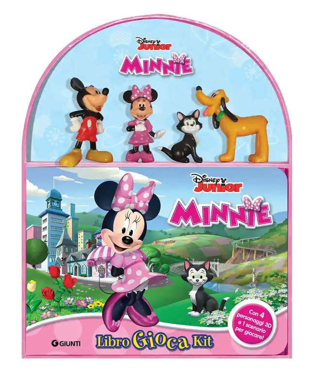 Bestseller Minnie - LibroGiocaKit Con 4 personaggi 3D e 1 scenario per giocare!