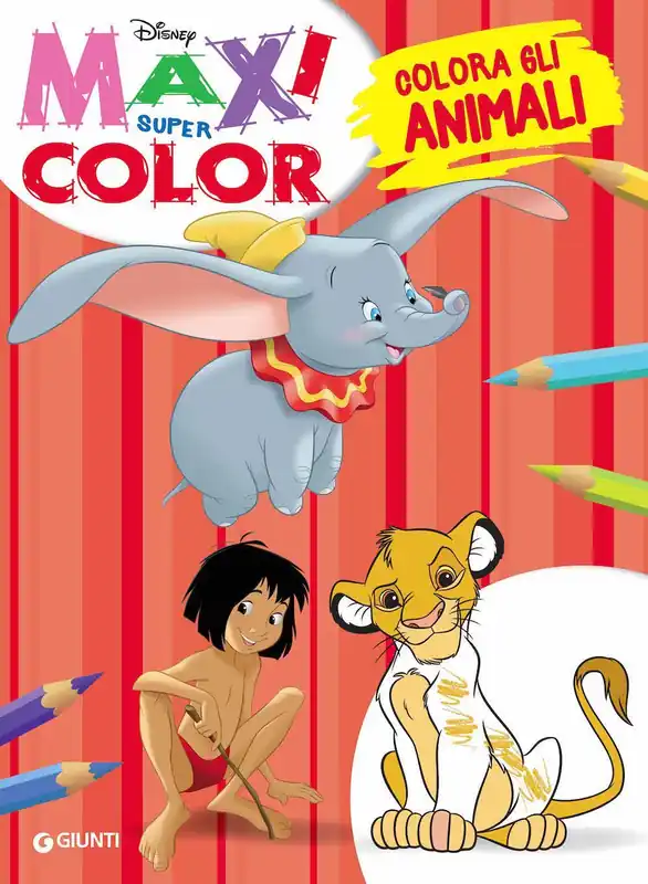 Maxi Supercolor - Colora gli animali Dumbo, Il re leone, Il libro della giungla Vendita Finale