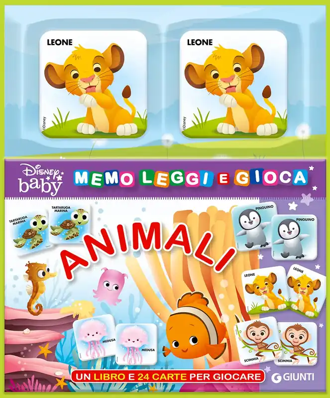 Memo Leggi e Gioca - Animali Un libro e 24 carte per giocare Di Tendenza
