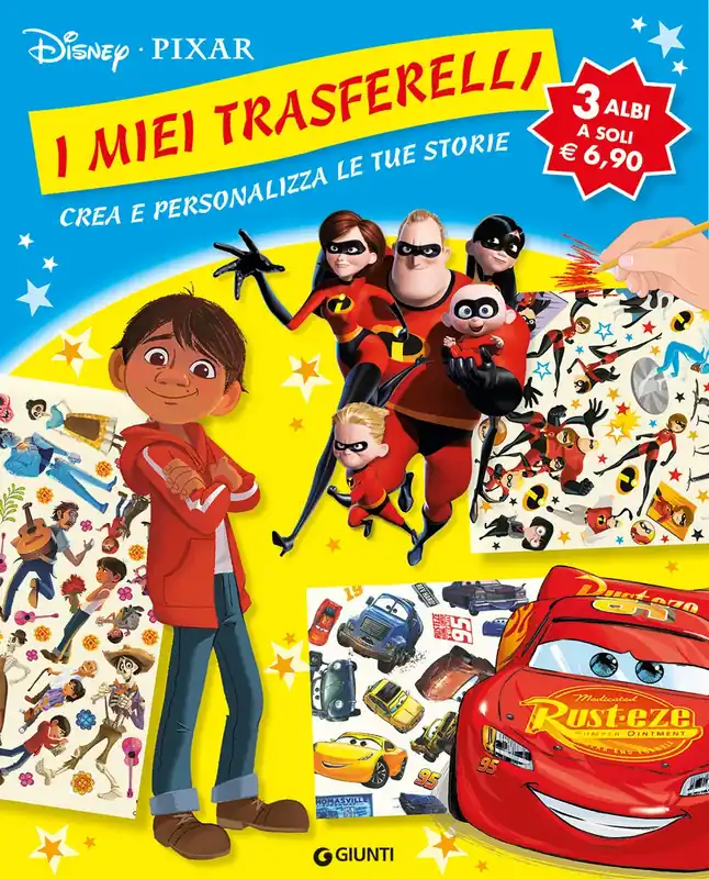 Quantità Limitata Miei Trasferelli Disney Pixar Crea e personalizza le tue storie