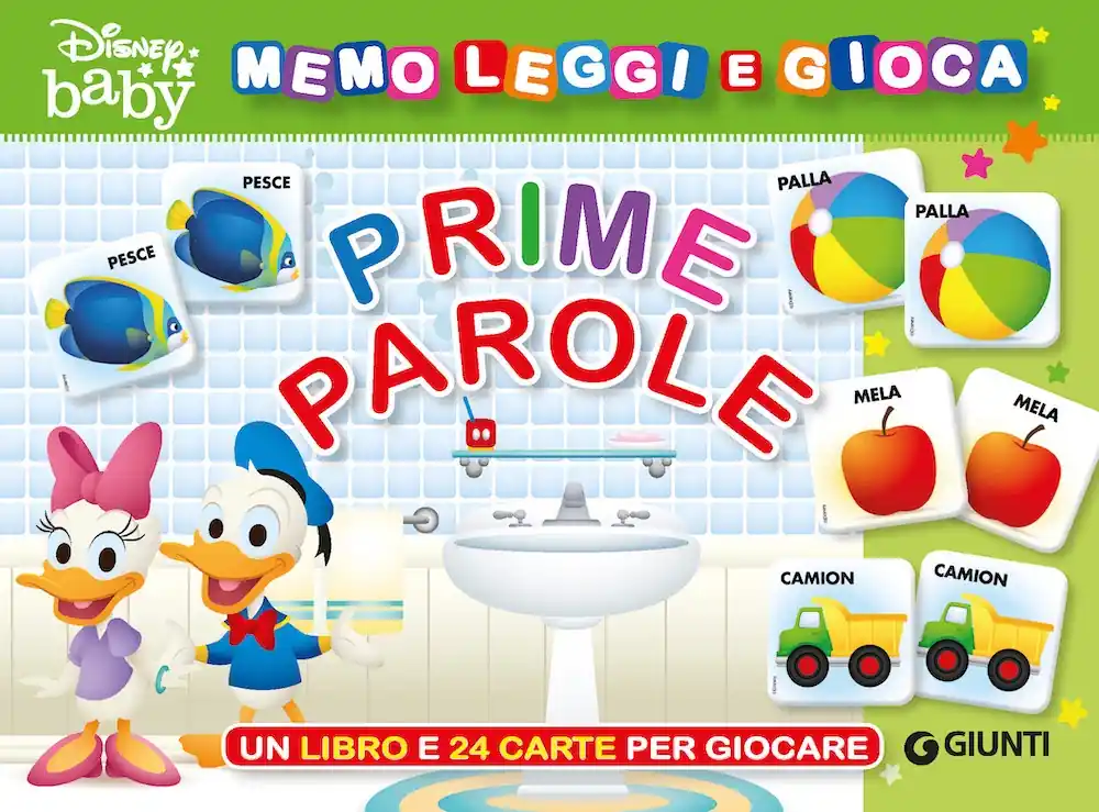 Offerta Lampo Disney baby Memo leggi e gioca Prime parole Un libro e 24 carte per giocare