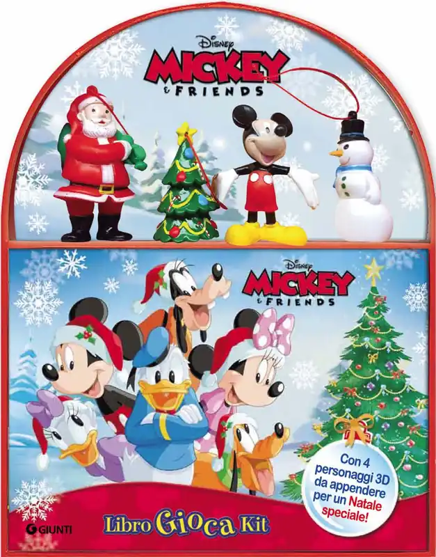 Libro Giocakit Natale Disney Mickey&Friends Con 4 personaggi 3d da appendere per un Natale speciale! Offerta