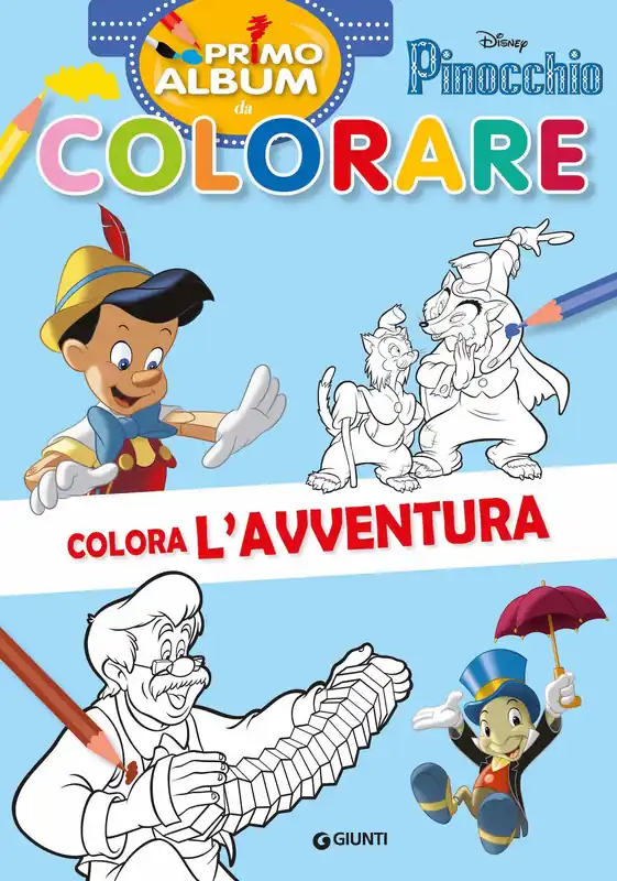 Compra Online Pinocchio Primo album da colorare Colora l‘avventura