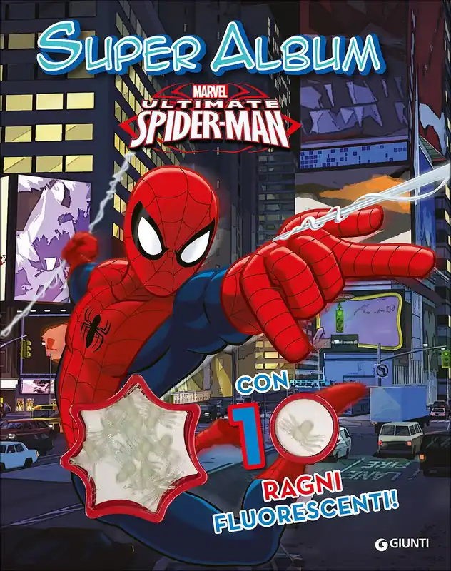 Spiderman 10 ragni Super Album Con 10 ragni fluorescenti! Subito Disponibile