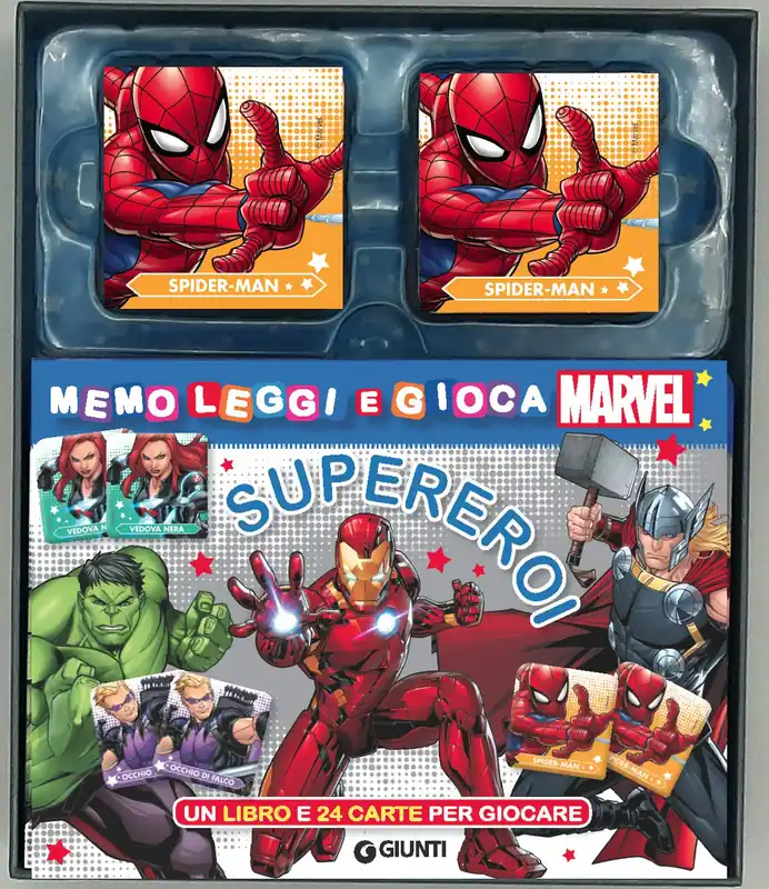 Promozione Esclusiva Marvel Memo leggi e gioca Supereroi Un libro e 24 carte per giocare