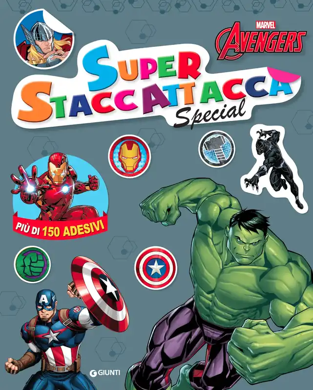 Prezzo Basso Super Staccattacca Special Marvel Avengers Più di 150 adesivi