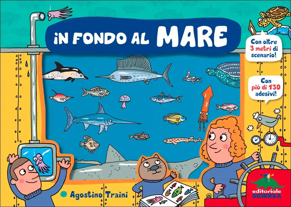 In fondo al mare Con oltre 3 metri di scenario! - Con più di 130 adesivi! Spedizione Espresso