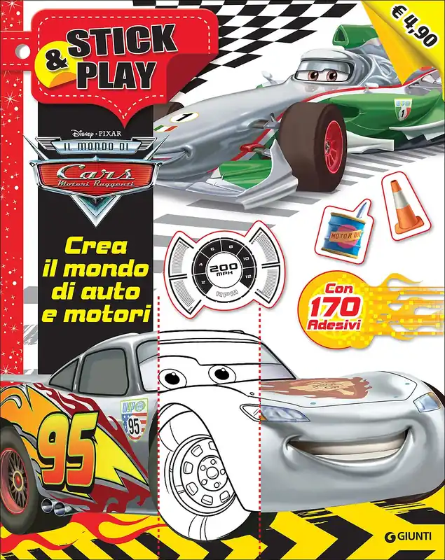 Stick&Play - Cars Crea il mondo di auto e motori - Con 170 Adesivi Compra Oggi Stesso