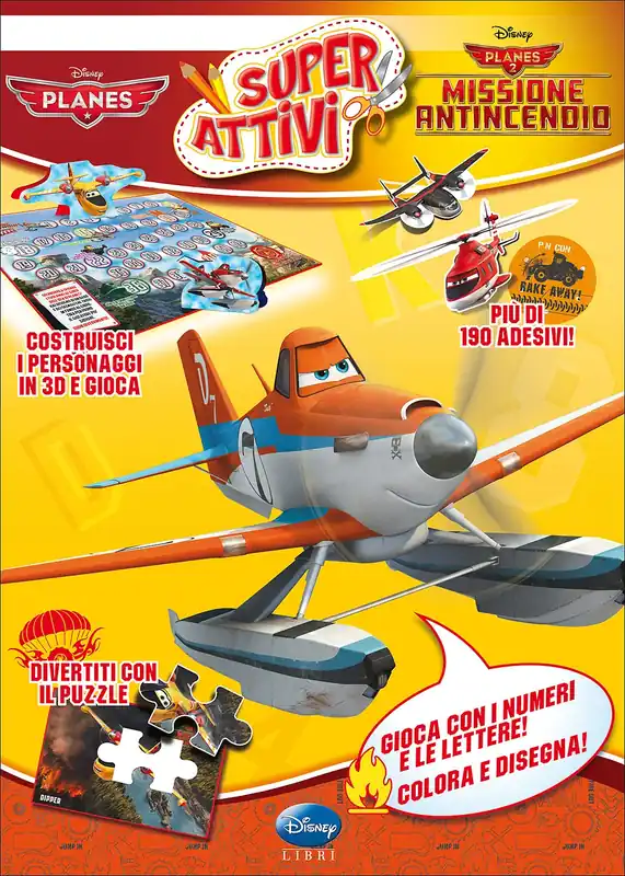 Superattivi - Planes 2. Missione Antincendio Costruisci i personaggi in 3D e gioca - Divertiti con il puzzle - Più di 190 adesivi! Occasione Imperdibile