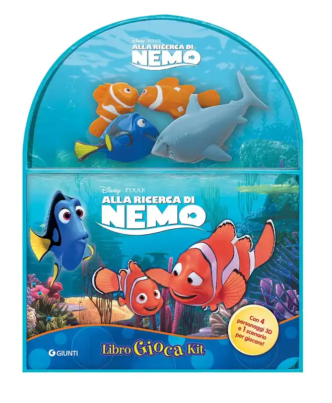 LibroGiocaKit - Alla ricerca di Nemo Con 4 personaggi 3D e 1 scenario per giocare! Super Prezzo