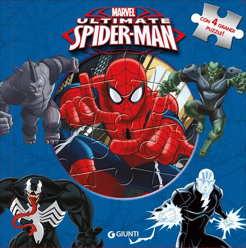 Libri Puzzle - Ultimate Spider-Man Con 4 grandi puzzle! Subito Disponibile