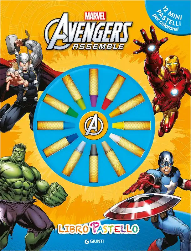 Subito Disponibile Libro Pastello - Avengers Assemble 12 mini pastelli per colorare!