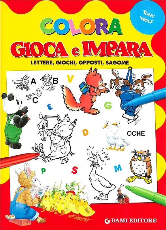 Colora Gioca e Impara Lettere, giochi, opposti, sagome Bestseller