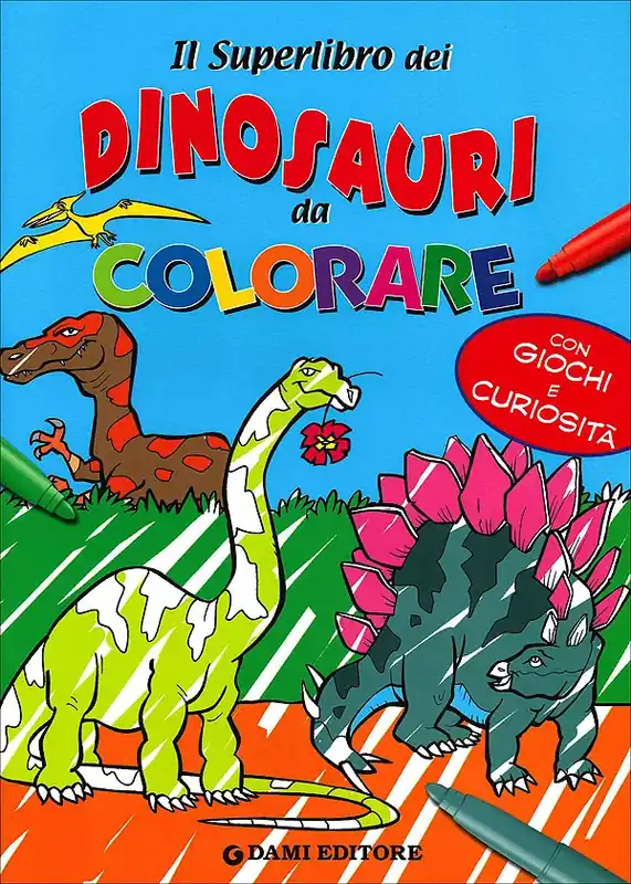 Esclusivo Il Superlibro dei Dinosauri da colorare Con giochi e curiosità - Illustrazioni di Umberto Fizialetti