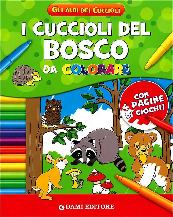 I cuccioli del Bosco da colorare Con 4 pagine di giochi! Scelto Dai Clienti