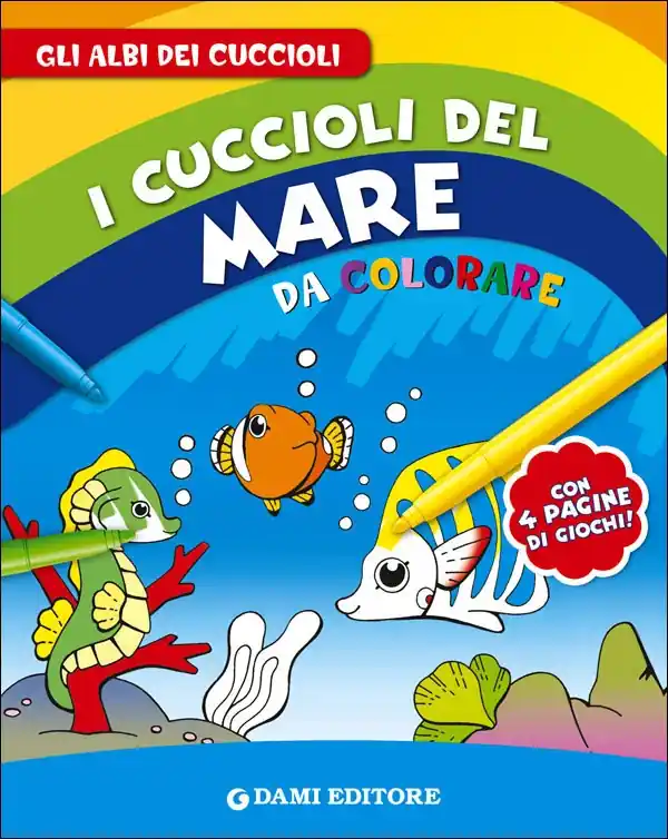 I cuccioli del mare da colorare Con 4 pagine di giochi! Subito Disponibile